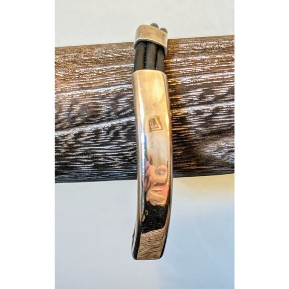 Mexico 925 Sterling Silver Three Cord ID Bracelet w/ Slide In Clasp - Picture 1 of 11